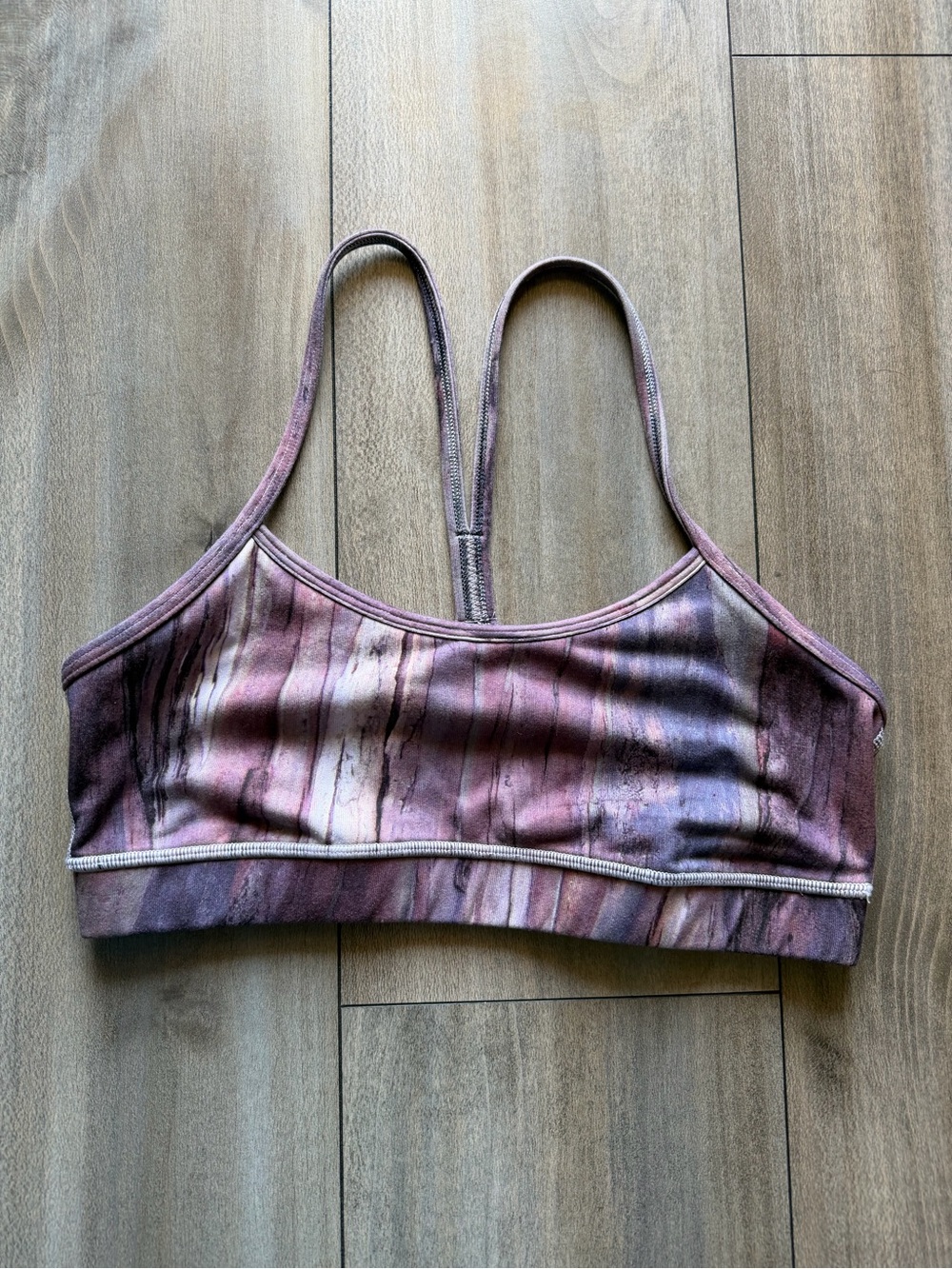 lululemon athletica Mauve Tie-Dye Strappy Sports Bralette